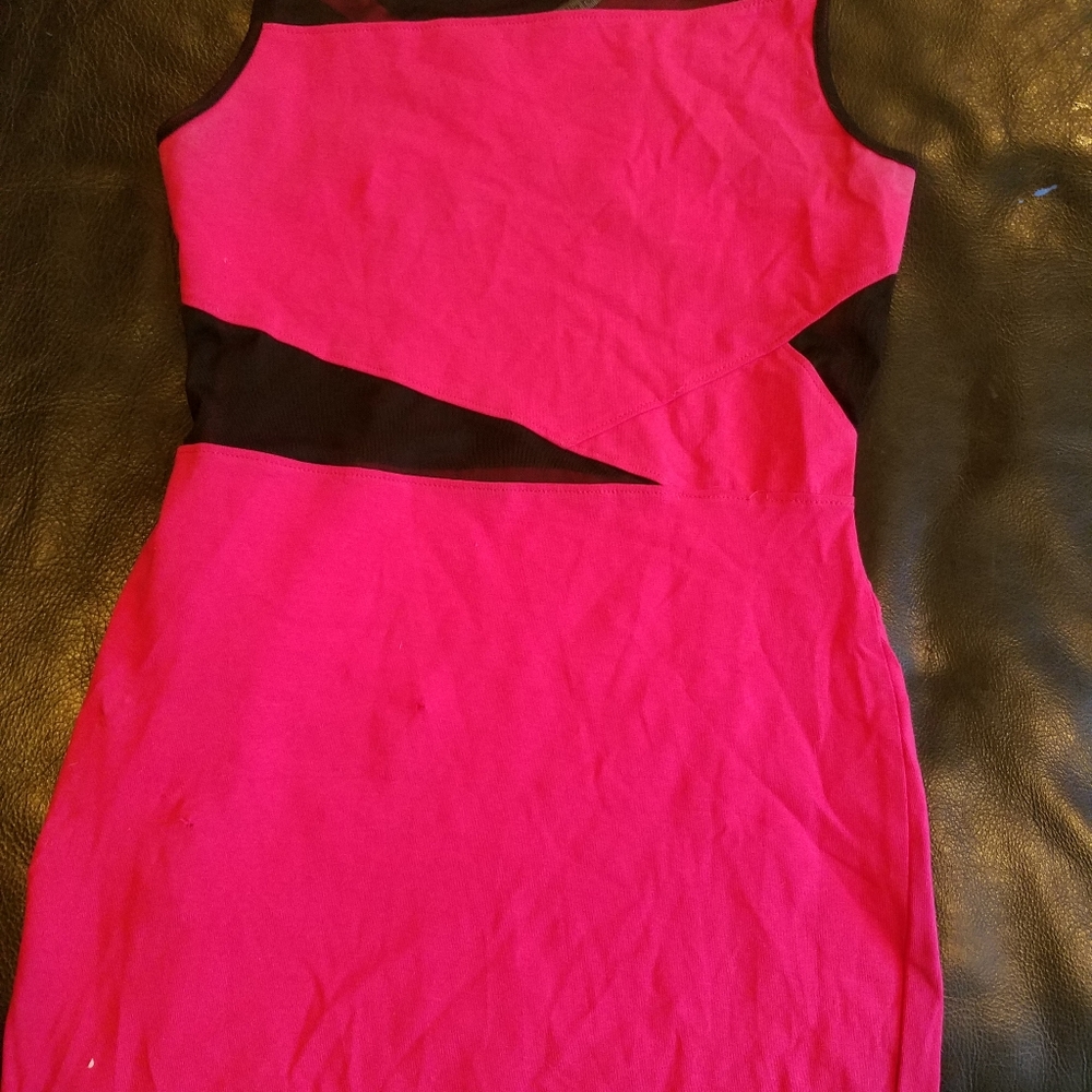 Pink mini dress